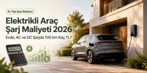 Elektrikli Araç Şarj Maliyeti 2026: Evde, AC ve DC Şarjda 100 km Kaç TL?