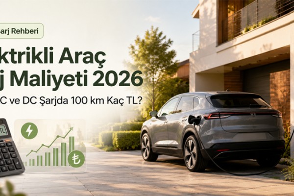 Elektrikli Araç Şarj Maliyeti 2026: Evde, AC ve DC Şarjda 100 km Kaç TL?