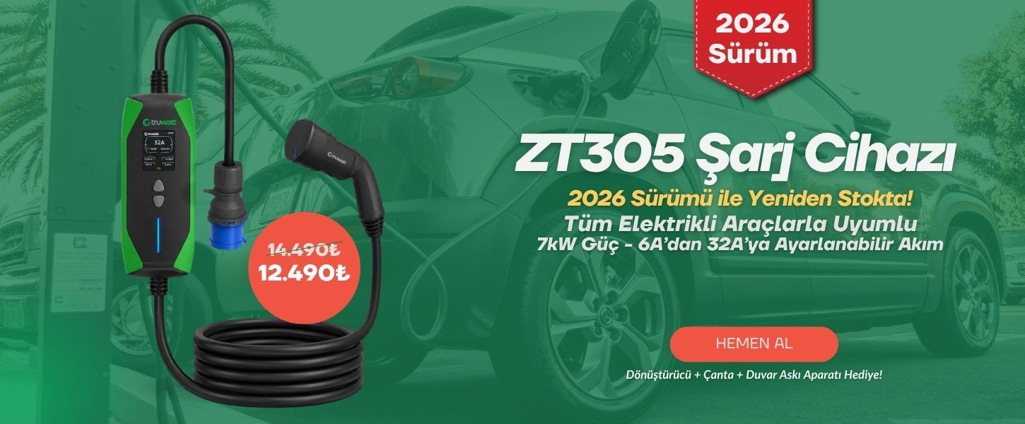 ZT305 Elektrikli Araç Şarj Cihazı 7kw Görseli