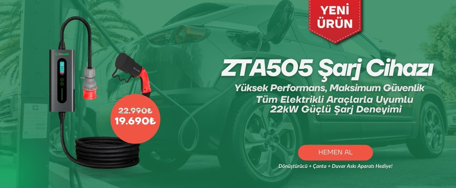 ZTA505 Elektrikli Araç Şarj Cihazı 22kw Görseli