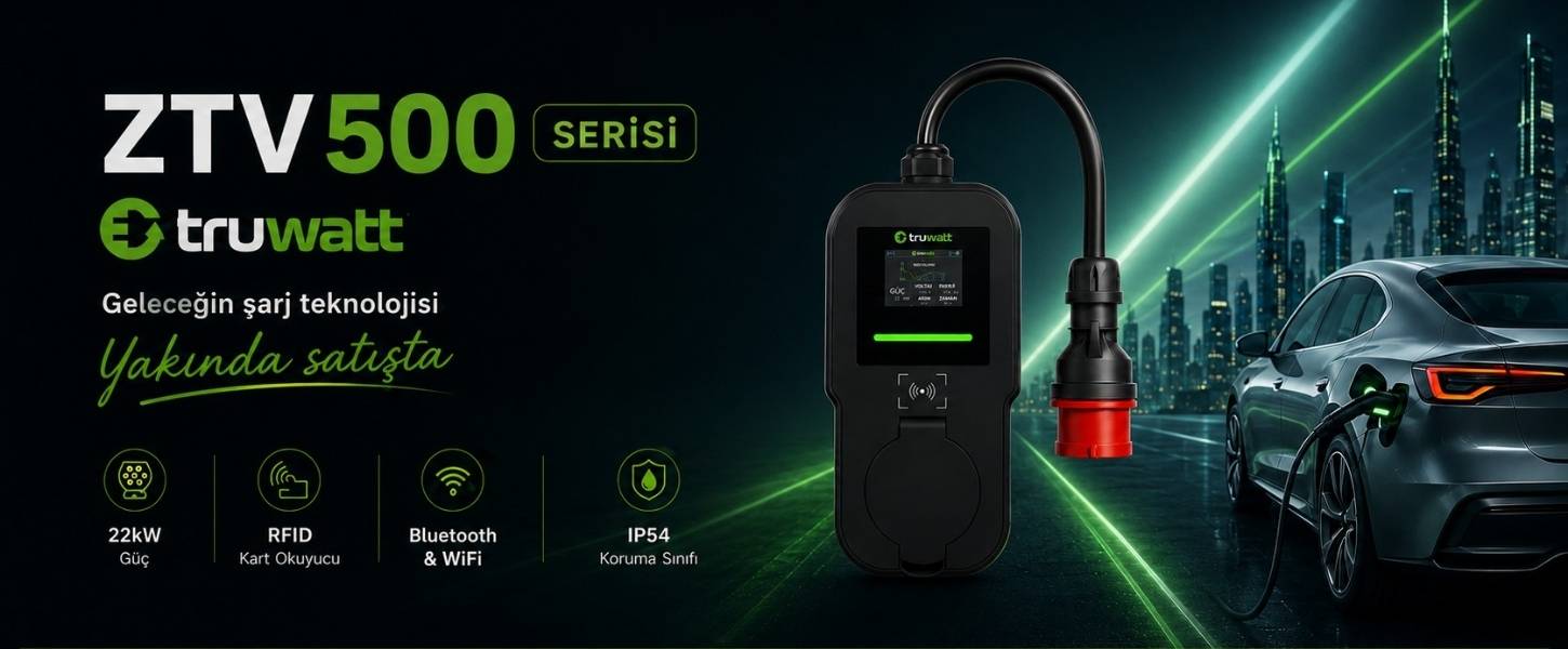 ZTV500 Serisi 22kw Wallbox Şarj Cihazı Görseli