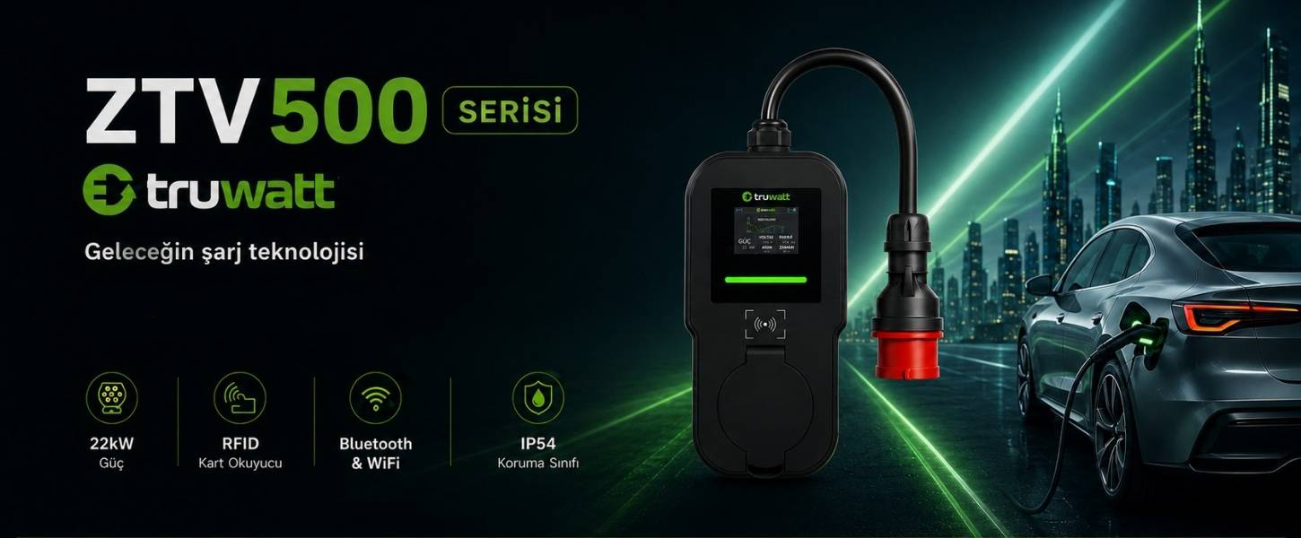 ZTV500 Serisi 22kw Wallbox Şarj Cihazı Görseli