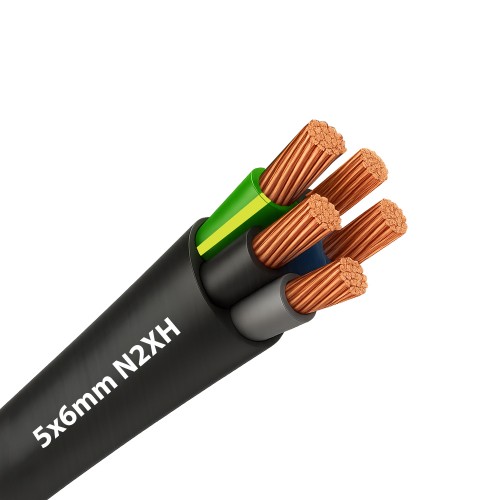 Öznur 5x6mm² N2XH Kablo | Halojensiz Güç Kablosu (1 m)