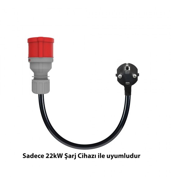 Truwatt ZTD532 Ev Tipi Elektrikli Araç Dönüştürücü Adaptörü 5x32A 380V/220V (50cm)