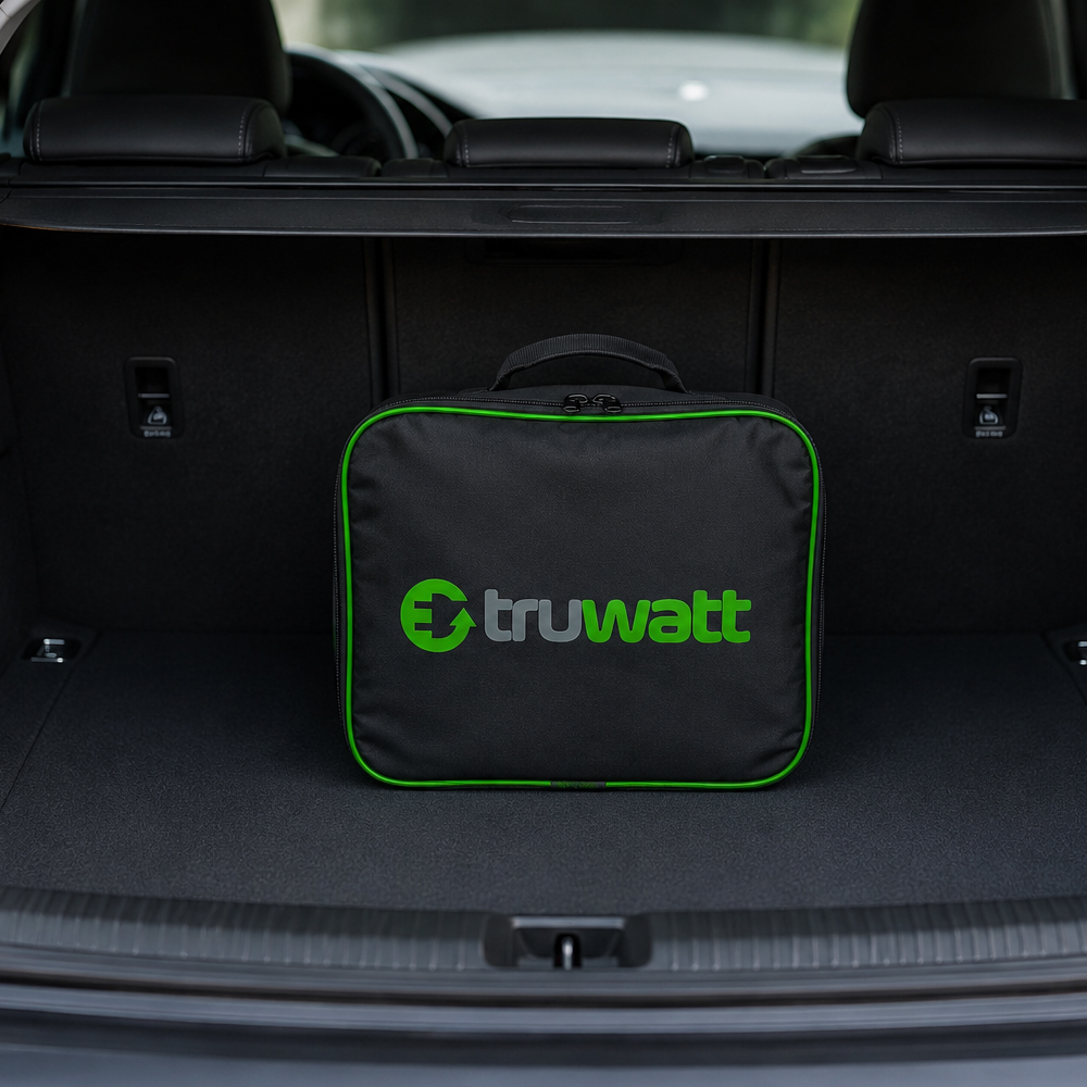 Truwatt ZTK195 elektrikli araç şarj cihazı taşıma çantası su geçirmez kumaş 35x32x17 cm
